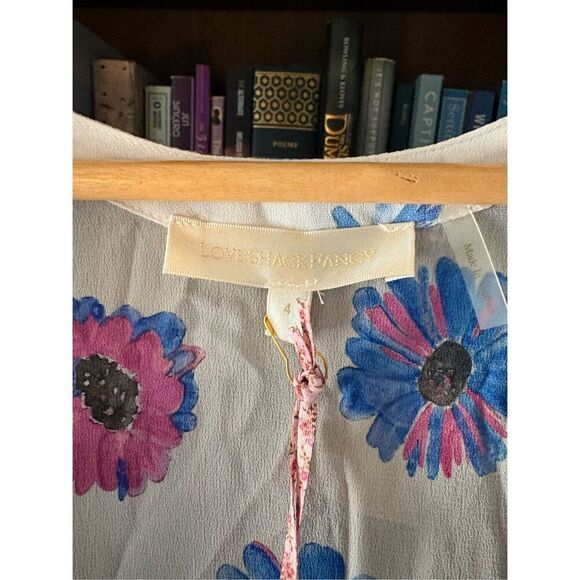 NWT LoveShackFancy Bevelyn Blouson-Sleeve Floral Maxi Dress Size 4 $695 MSRP - Picture 8 of 11